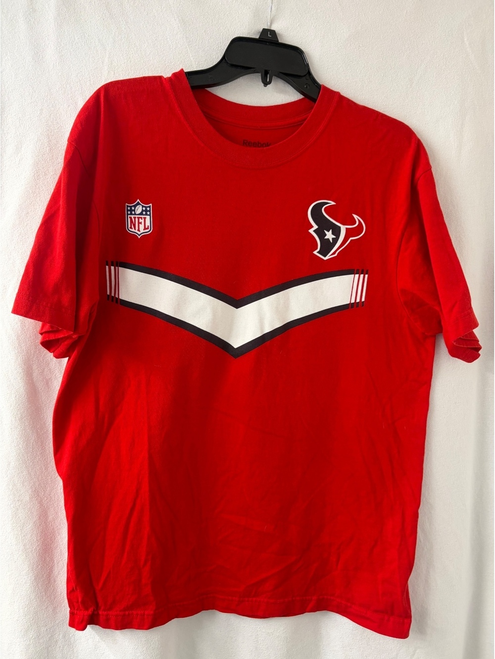 Reebok Houston Texans Andre Johnson #80 NFL Red T-Shirt Men's Large